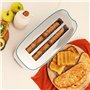 Cecotec Grille-pain Toast&Taste Extra Double W, 1350 W de puissance, Double fente longue pour 2 tartines, Arrêt et Popup automat