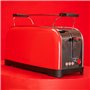 Cecotec Grille-pain Vertical 2 Fentes Longues Toastin' Time 1500 Rouge. 1500 W, 4 Tranches de Pain, Fente Large de 3,8 cm, Suppo