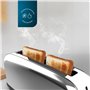 Cecotec Grille-pain Vertical 1 Fente Longue Toastin' time 850 Inox Long Lite. 850 W, 2 Tranches de Pain, Fente Large de 3,8 cm, 