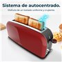 Cecotec Grille-pain vertical Toastin' time 850 Red Long Lite, 850 W, Capacité pour 2 tartines, Fente large, Acier inoxydable, Fo