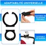 Support Telephone Poussette Universel Convient aux Smartphones jusqu'a 7,6" Noir