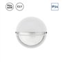 Plafonnier extérieur circulaire avec visière blanche 60 W E27