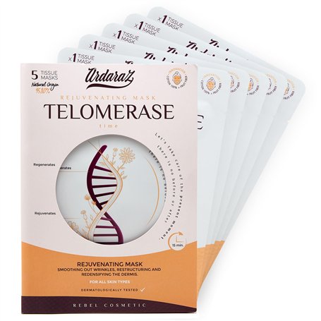 Ardaraz Masque Visage Soin avec Télomérase et Acide Hyaluronique. Masque Hydratant Visage Anti Rides et Anti Age pour une Peau R
