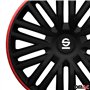 Sparco Enjoliveurs Bergamo - 14-pouces - Noir/Rouge - Set de 4 pièces