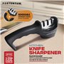 PORTENTUM Aiguiseur couteaux professionnel manuel pour couteaux de cuisine 3 phases - Affuteur de couteaux avec design ergonomiq