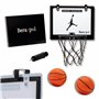 Mini Panier de Basket Intérieur BERAXPOL pour Enfants et Adultes, Tableau de Basket à Suspendre sur Porte, Pack Complet avec Pan