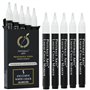 Pinturale Arts Set 5 Feutre Blanc Effacable Pour Tableau Noir | Pointe 2mm | Feutre Craie Effacable Tableau Noir | Stylo Craie B