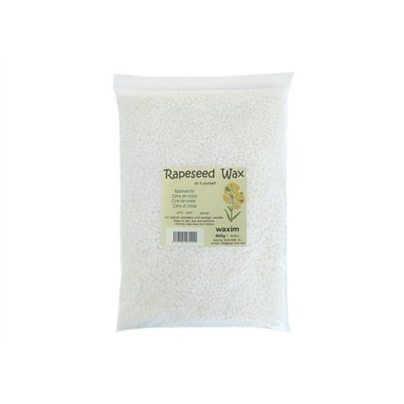 WAXIM. Cire de colza pour bougies 850 g en perles. Naturelle