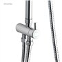 K2O Colonne de Douche sans Robinet Chillout Cascade 96,5 cm en Acier Inoxydable avec Pommeau de Douche et Douchette à Main à 3 P