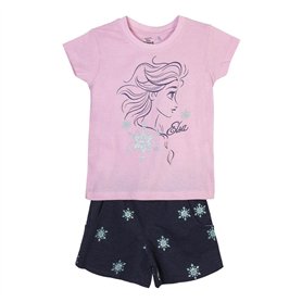 CERDÁ LIFE'S LITTLE MOMENTS Combinaison d'Été pour Fille de Elsa Costume 2 pièces (t-Shirt + Short) | 100% Coton de la Reine des