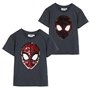 Spider-Man T-Shirt à Manches Courtes pour Enfant Gris foncé - Marque EAN : 8445484499889 - Taille : 4 Ans