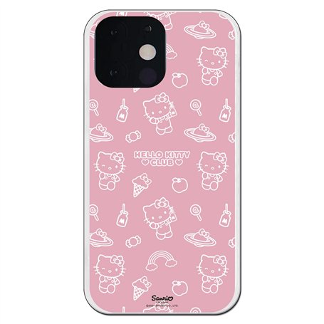 Personalaizer Coque pour iPhone 13 Mini - Hello Kitty Patron Sobre Rosa
