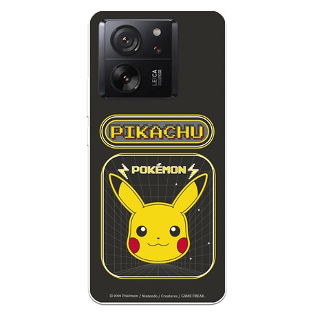 Coque compatible avec Xiaomi 13T - Xiaomi 13T Pro Officiel Pokemon Pikachu Jeu vidéo pour protéger votre téléphone - Coque en si