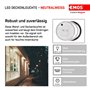 EMOS - Applique murale/plafonnier LED, rond, cadre interchangeable - étanche - blanc neutre - 1100 lm - 14 W (au lieu d'une ampo