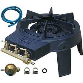 FOKER-Réchaud à Gaz en Fonte ，3 Robinets-28/37Mbar