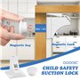 Sécurité Bébé placard Bloque Porte - Sécurité Enfant Tiroir Verrous Magnétique Cabinet de sécurité (6 serrures + 2 Clés) SENDIS