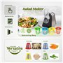 zilan z şekil Découpe légumes électrique, 4 en 1 râper émincer gratter mandoline légumes fruits, 200W