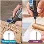 Dremel outil multi-usage sans-fil batterie 12V 2Ah kit outil multi-usage avec 2 Batteries, 5 Adaptations, 1 boîte Platinum, 65 A