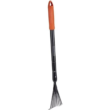 BLACK+DECKER Râteau à Feuilles BXGTTO7050 – Réglable de 77 à 110 cm – Râteau – Râteau – Résistant à la Rouille – Noir/Orange