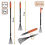 BLACK+DECKER Râteau à Feuilles BXGTTO7050 – Réglable de 77 à 110 cm – Râteau – Râteau – Résistant à la Rouille – Noir/Orange