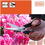 BLACK+DECKER Ciseaux à Fleurs - Cisaille de Jardin Polyvalents - Sécateur avec Lame en Acier - Poignée en Plastique - Coupe Fleu