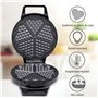 alpina Gaufrier - Forme Coeur - Revêtement Antiadhésif - 5 Gaufres - 1000 W - Noir
