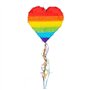 Boland 30965 - Piñata à tirer en forme de cœur arc-en-ciel - Dimensions : 37 x 36 x 7