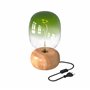 Calex Lampe de table - Bois - Naturel - 17x17 cm (LxP)