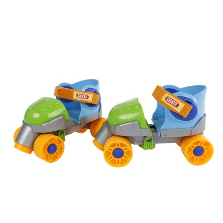 Kids Globe 720523 Patins à roulettes Bleu/Vert (Taille réglable 24-30