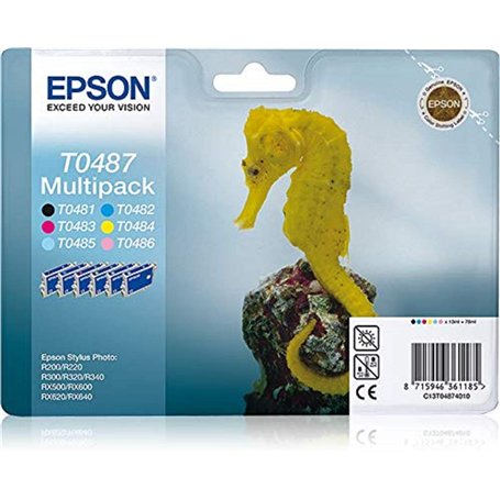 Epson C13T04874020 Pack de 6 Cartouches pour Imprimante Epson Noir