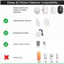 tiiwee A2 Alarme Détecteur de Mouvement avec Télécommande - Allarme Garage - Alarm Porte - 120 DB Sirène - Extensible
