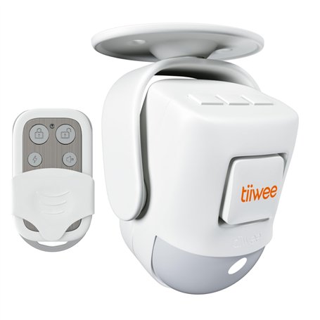 tiiwee X4 Détecteur de Mouvement et Alarme à Sirène - Sirène 120 DB - Système d'Alarme Antivol avec Télécommande - Extensible -