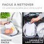 Exitoso Lot de 6 Planches à découper - Planche a Decouper Plastique - Poignée Facile à Saisir & Rainure de Jus - Passe au Lave-v