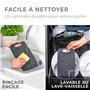 Exitoso Lot de 4 Planches à découper - Planche a Decouper Plastique - Poignée Facile à Saisir & Rainure de Jus - Passe au Lave-v
