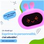 Kadoing® Réveil Enfant Lapin - avec Expressions Faciales et Fonction Tapotement - Lumière de Réveil - Entraîneur de Sommeil - Ve