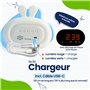 Kadoing® Réveil Enfant Lapin - avec Expressions Faciales et Fonction Tapotement - Lumière de Réveil - Entraîneur de Sommeil - Ve