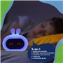 Kadoing® Réveil Enfant Lapin - avec Expressions Faciales et Fonction Tapotement - Lumière de Réveil - Entraîneur de Sommeil - Ve
