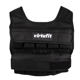 VirtuFit Gilet lesté réglable Pro - 10 kg - Noir - Gilet d'entraînement - Musculation