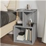 Comodino Grigio Sonoma 35x35x55 cm in Legno Multistrato