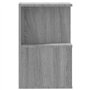 Comodino Grigio Sonoma 35x35x55 cm in Legno Multistrato