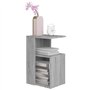 Tavolino da Salotto Grigio Sonoma 36x30x56 cm Legno Multistrato