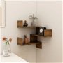 vidaXL Scaffale Parete Angolo Rovere Anticato 40x40x50cm Multistrato