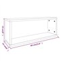Étagères murales cube 2 pcs Chêne fumé 60x15x23 cm Bois