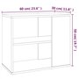 Mobiletto Laterale Grigio Sonoma 60x30x50 cm Legno Multistrato