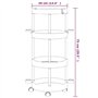 vidaXL Chariot de Ménage avec Panier de Rangement Chariot de Stockage Organisateur de Produits de Nettoyage avec Roues Cuisine A