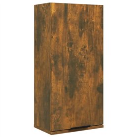 vidaXL Mobile da Bagno a Parete Rovere Fumo 32x20x67 cm