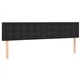 Têtes de lit 2 pcs Noir 80x5x78 88 cm Similicuir