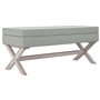 Tabouret de rangement Gris clair 110x45x49 cm Velours