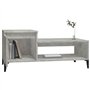 Tavolino Salotto Grigio Cemento 100x50x45 cm Legno Multistrato