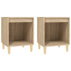 vidaXL Comodini 2 pz Rovere Sonoma 40x35x50 cm